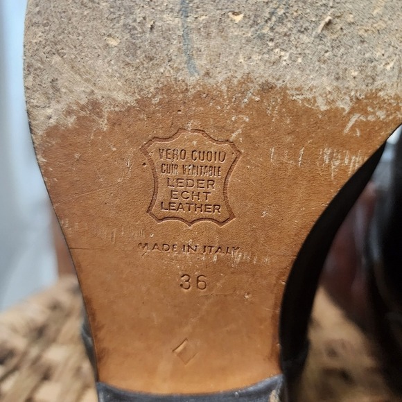 Joan & David Vintage Black Brown Womens Western Leather Boots 5.5 - Picture 7 of 9